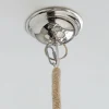 Pickled Wood and Clear Glass Pendant - Bell Glass