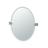 Pivoting Beveled Oval Mirror - Small