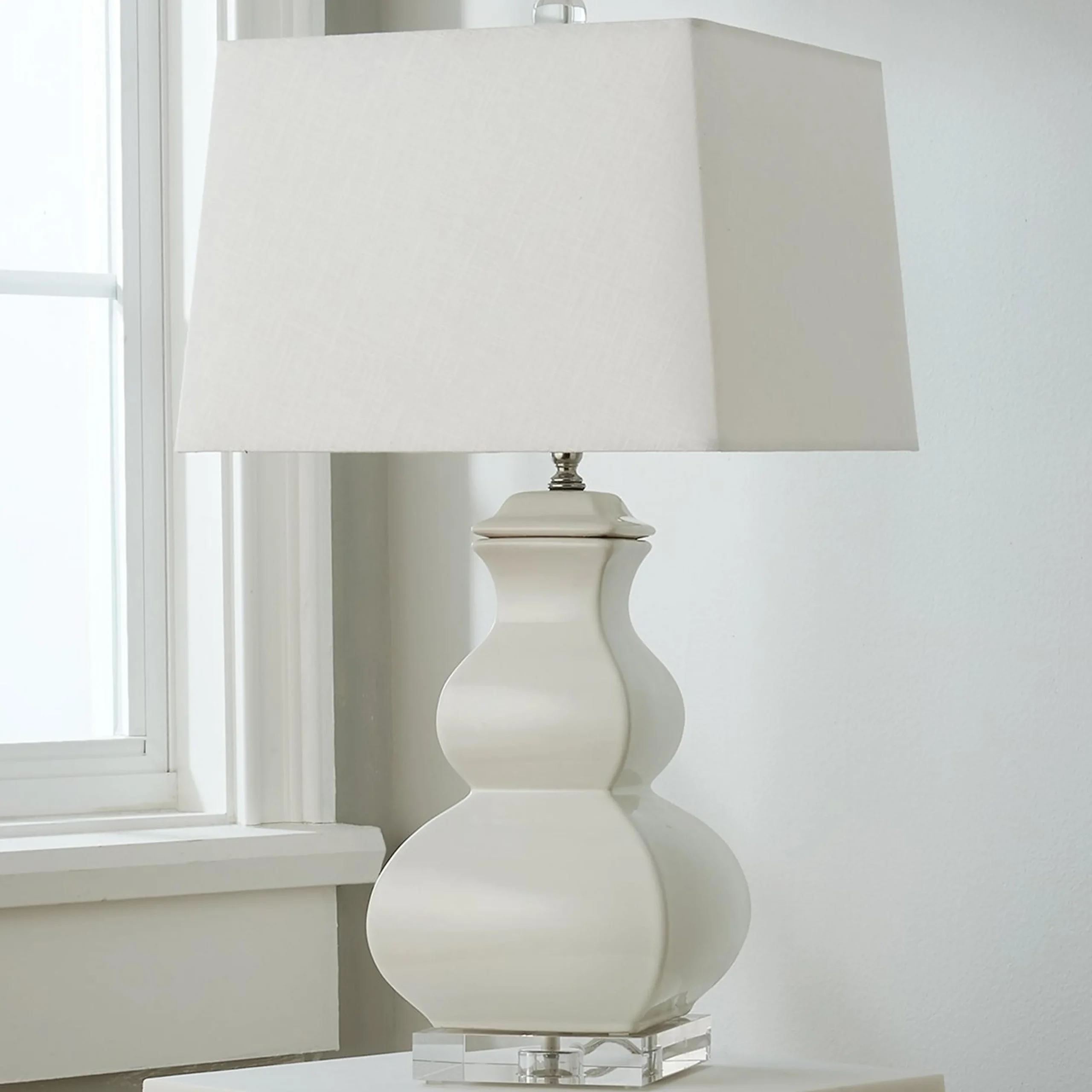 Porcelain Square Gourd Table Lamp