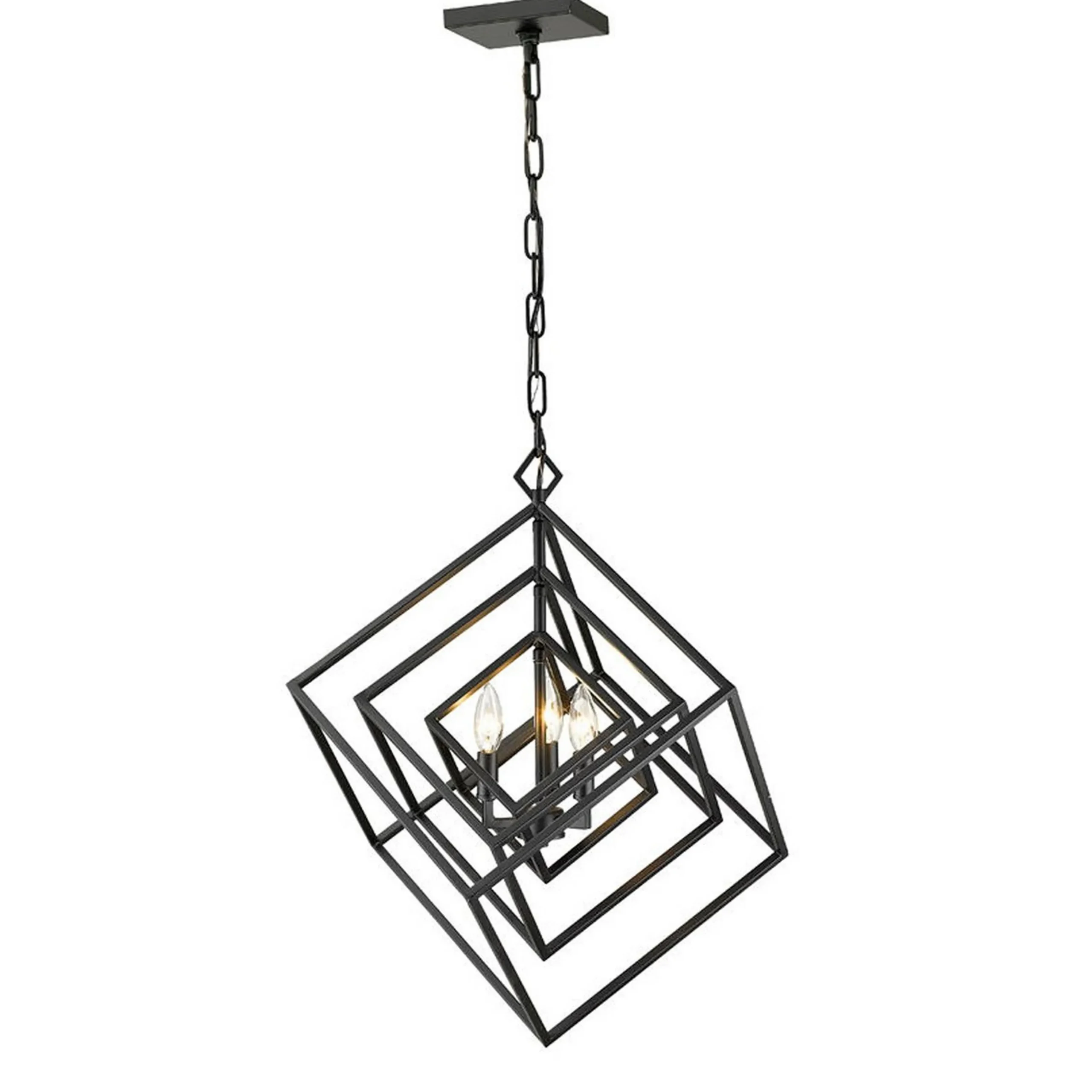Prismatic Cubed Chandelier - 3 Light