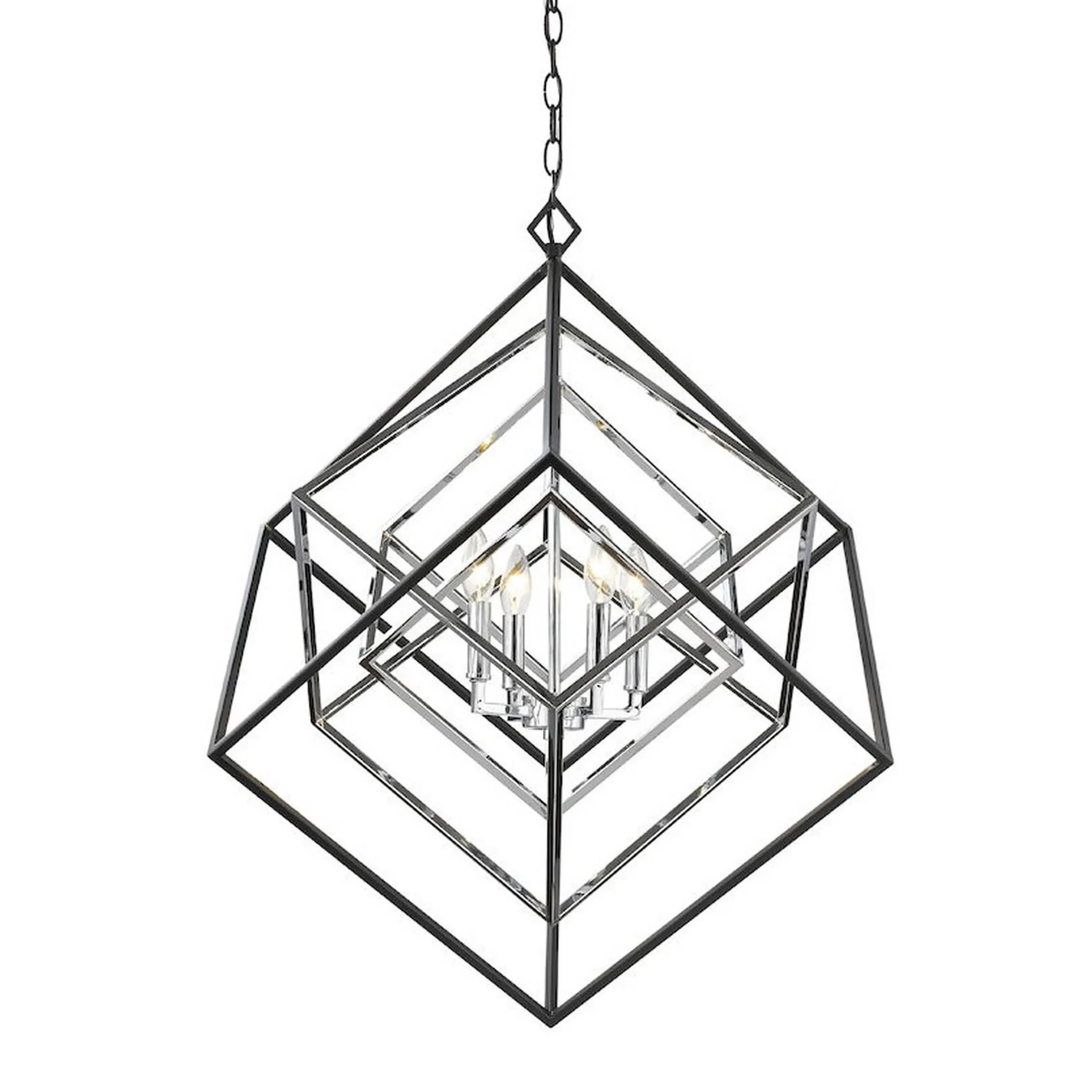 Prismatic Cubed Chandelier - 4 Light