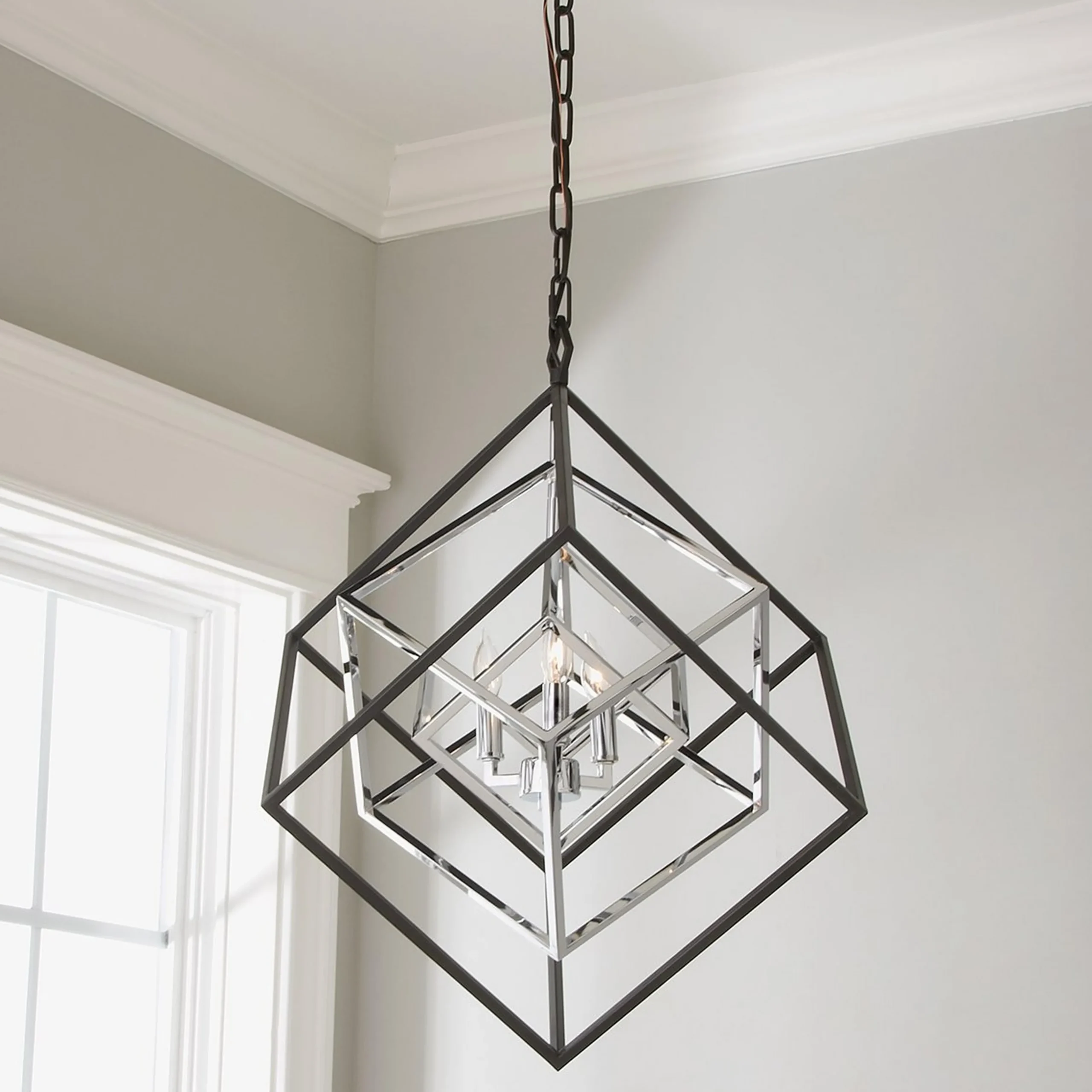 Prismatic Cubed Chandelier - 3 Light