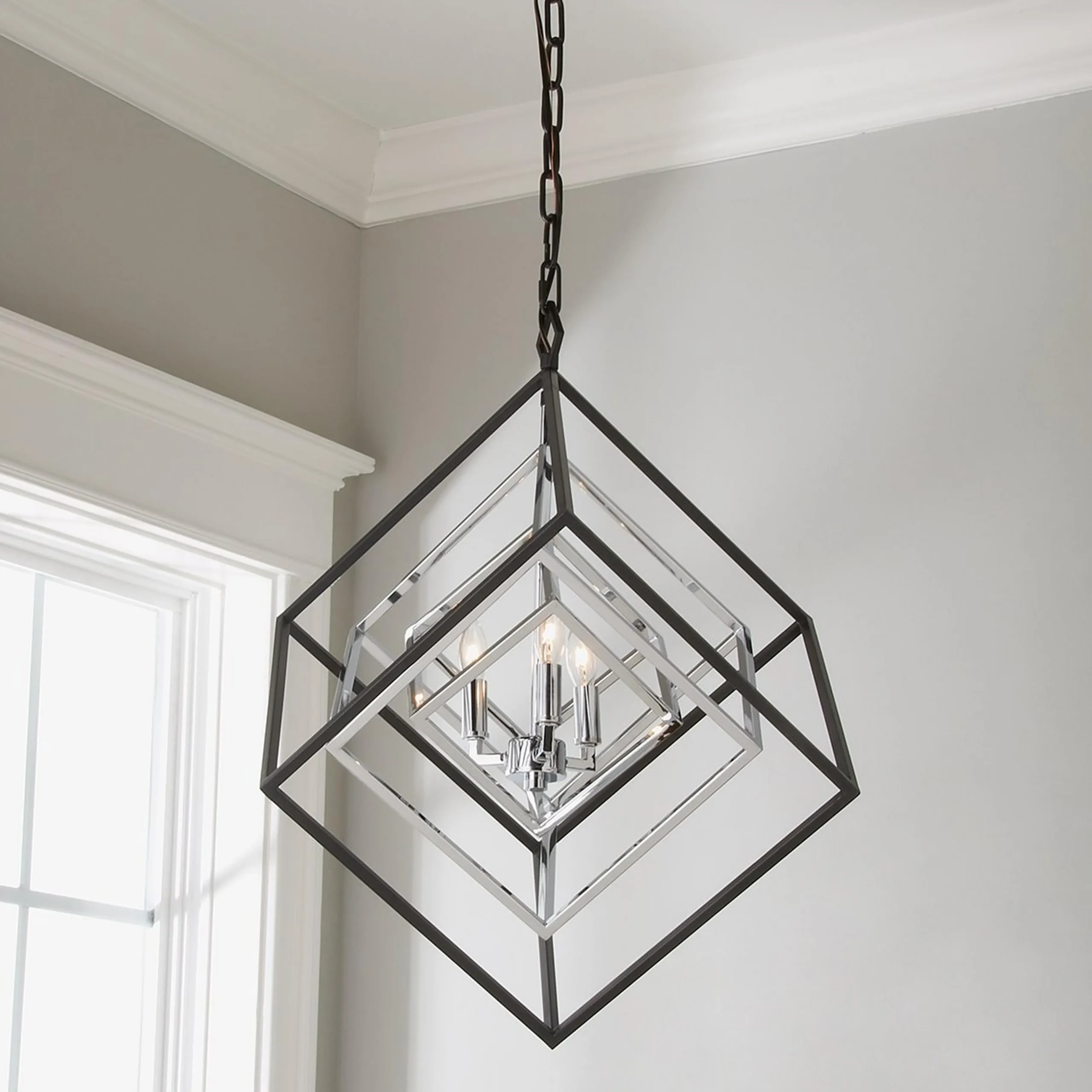 Prismatic Cubed Chandelier - 3 Light