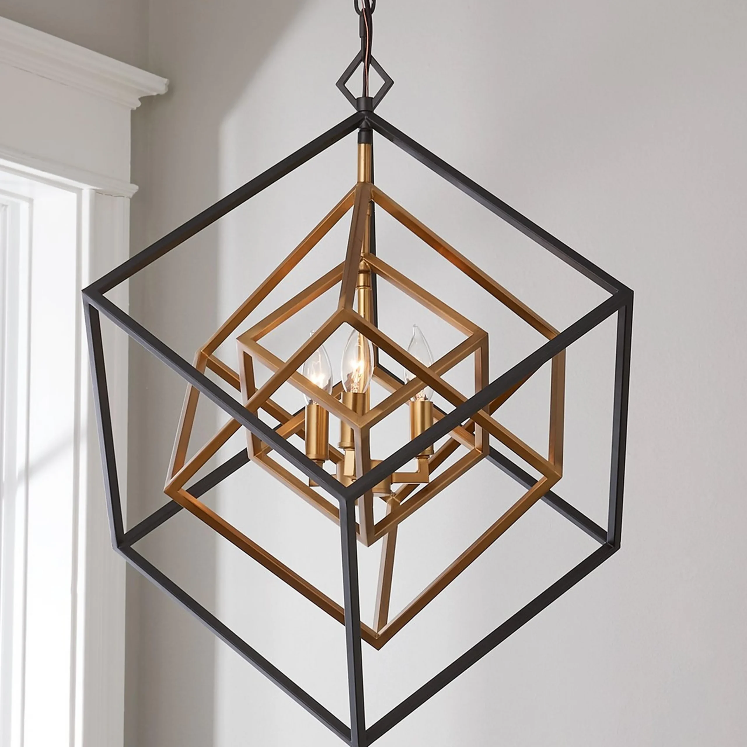 Prismatic Cubed Chandelier - 3 Light
