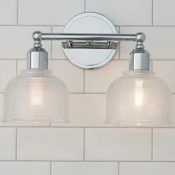 Prismatic Glass Vanity Light - 2 Light