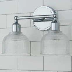 Prismatic Glass Vanity Light - 2 Light