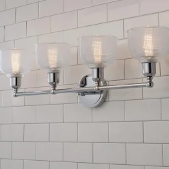 Prismatic Glass Vanity Light - 4 Light
