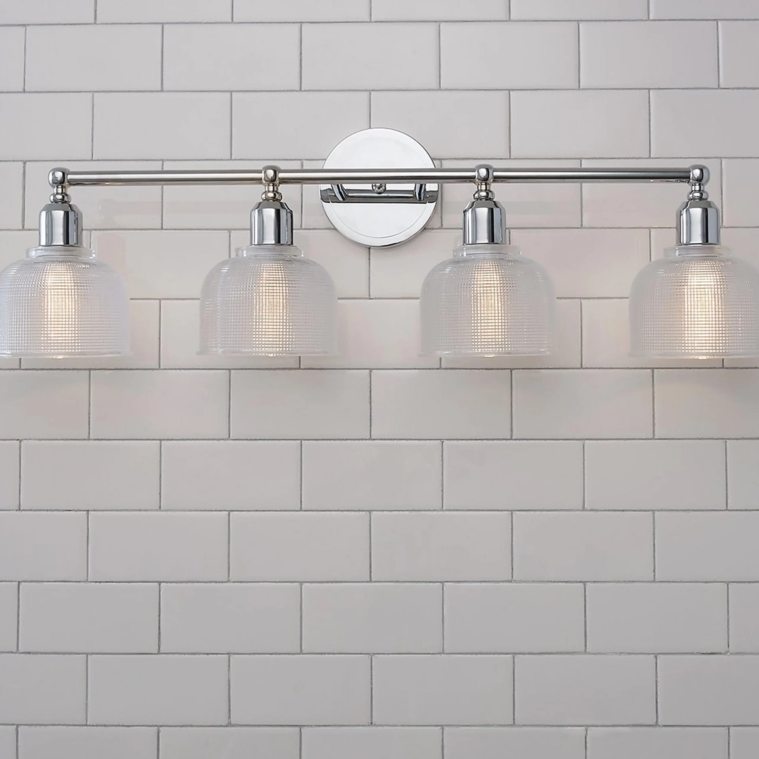 Prismatic Glass Vanity Light - 4 Light