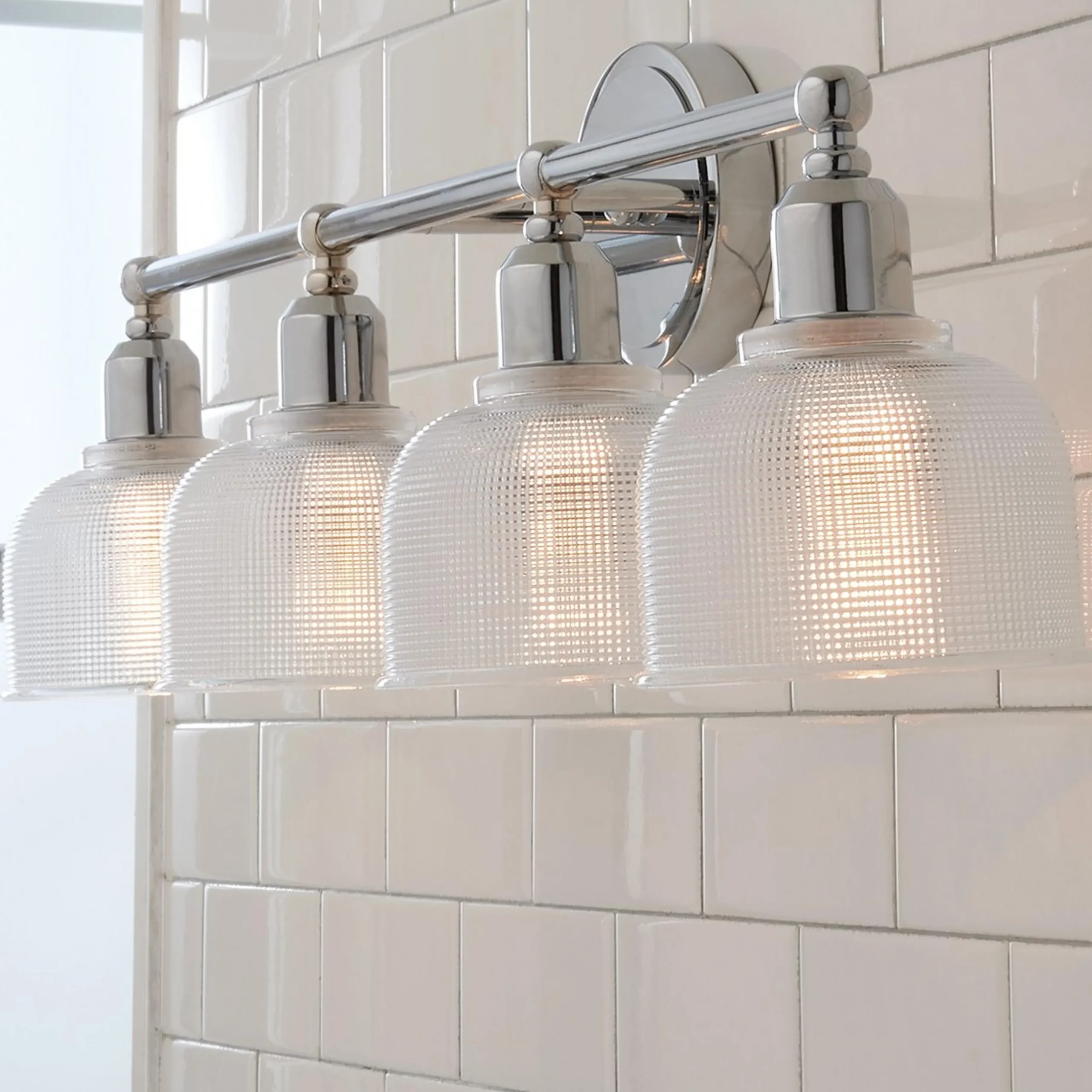 Prismatic Glass Vanity Light - 4 Light