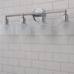 Prismatic Glass Vanity Light - 4 Light