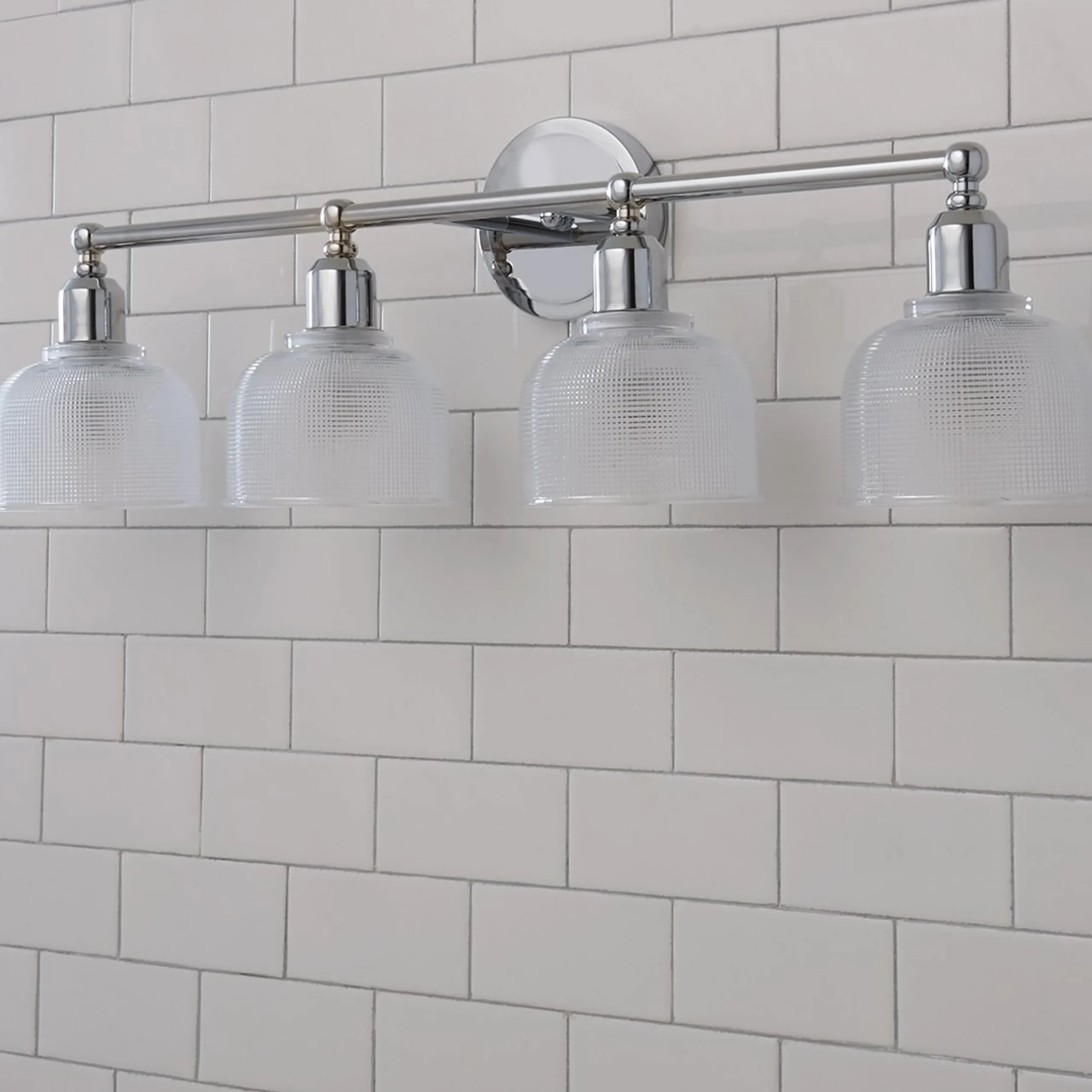 Prismatic Glass Vanity Light - 4 Light