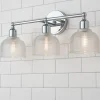 Prismatic Glass Vanity Light - 3 Light