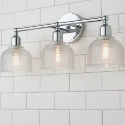 Prismatic Glass Vanity Light - 3 Light
