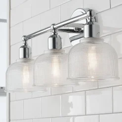 Prismatic Glass Vanity Light - 3 Light