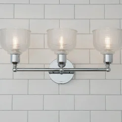 Prismatic Glass Vanity Light - 3 Light