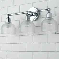 Prismatic Glass Vanity Light - 3 Light