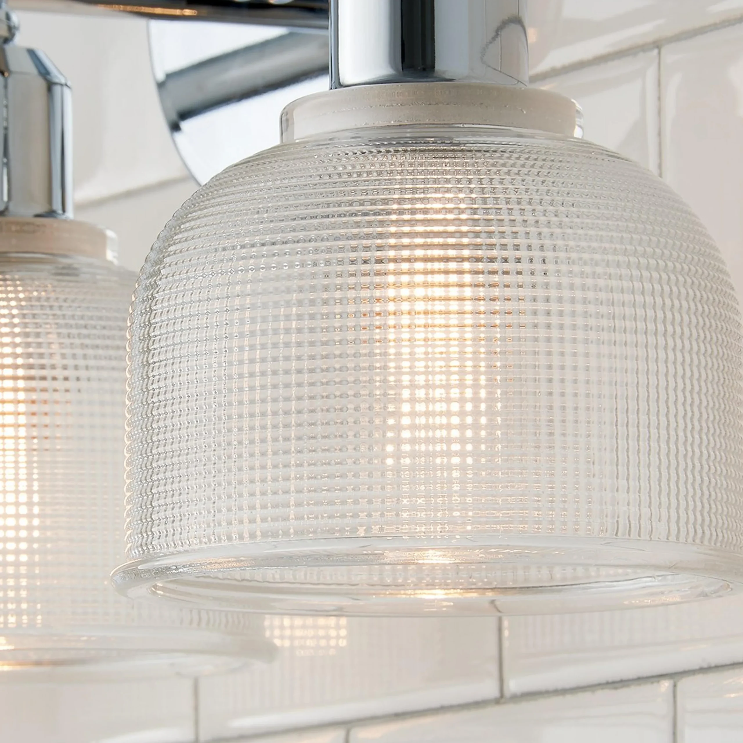 Prismatic Glass Vanity Light - 3 Light