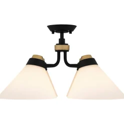 Quattor Opal Glass Convertible Ceiling Light
