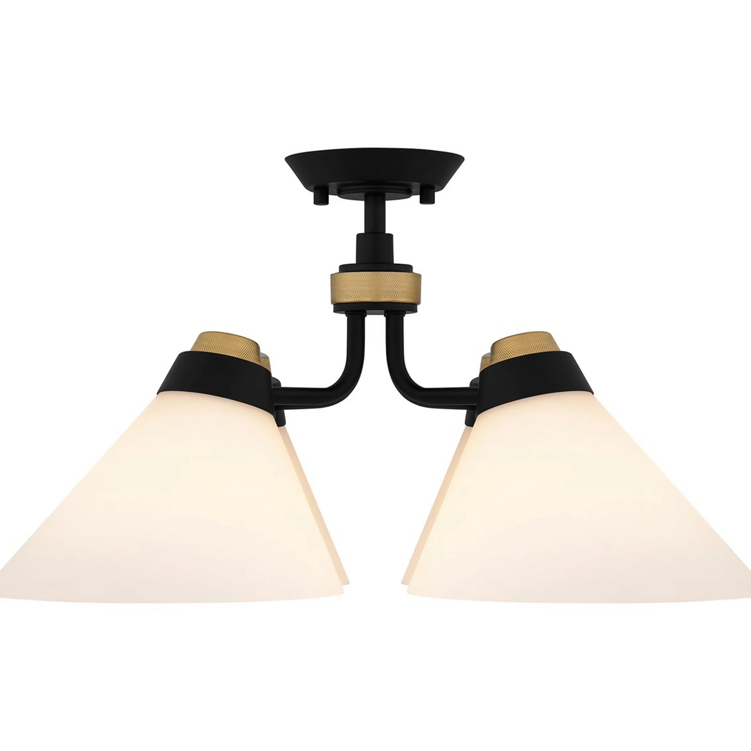 Quattor Opal Glass Convertible Ceiling Light