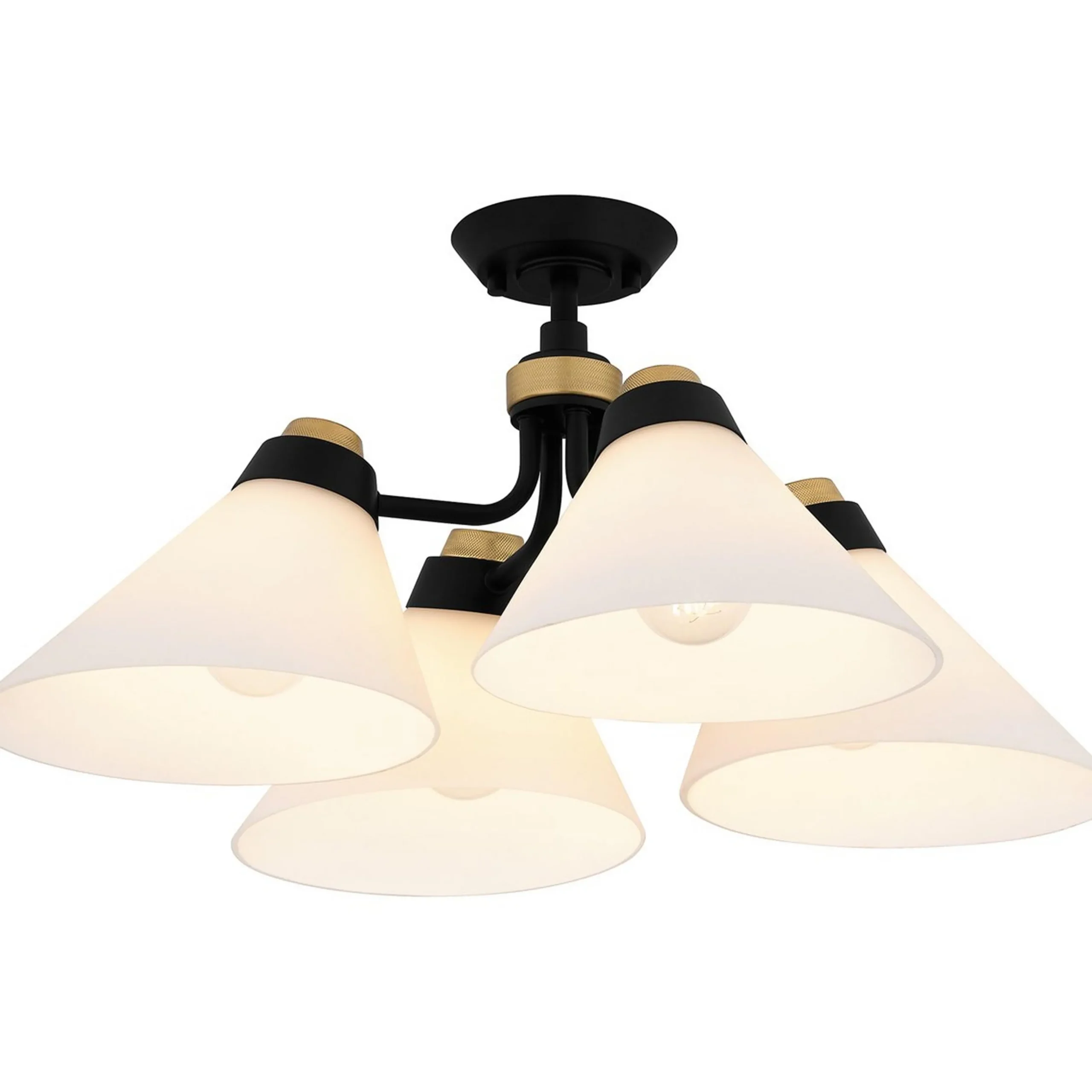 Quattor Opal Glass Convertible Ceiling Light