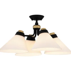 Quattor Opal Glass Convertible Ceiling Light