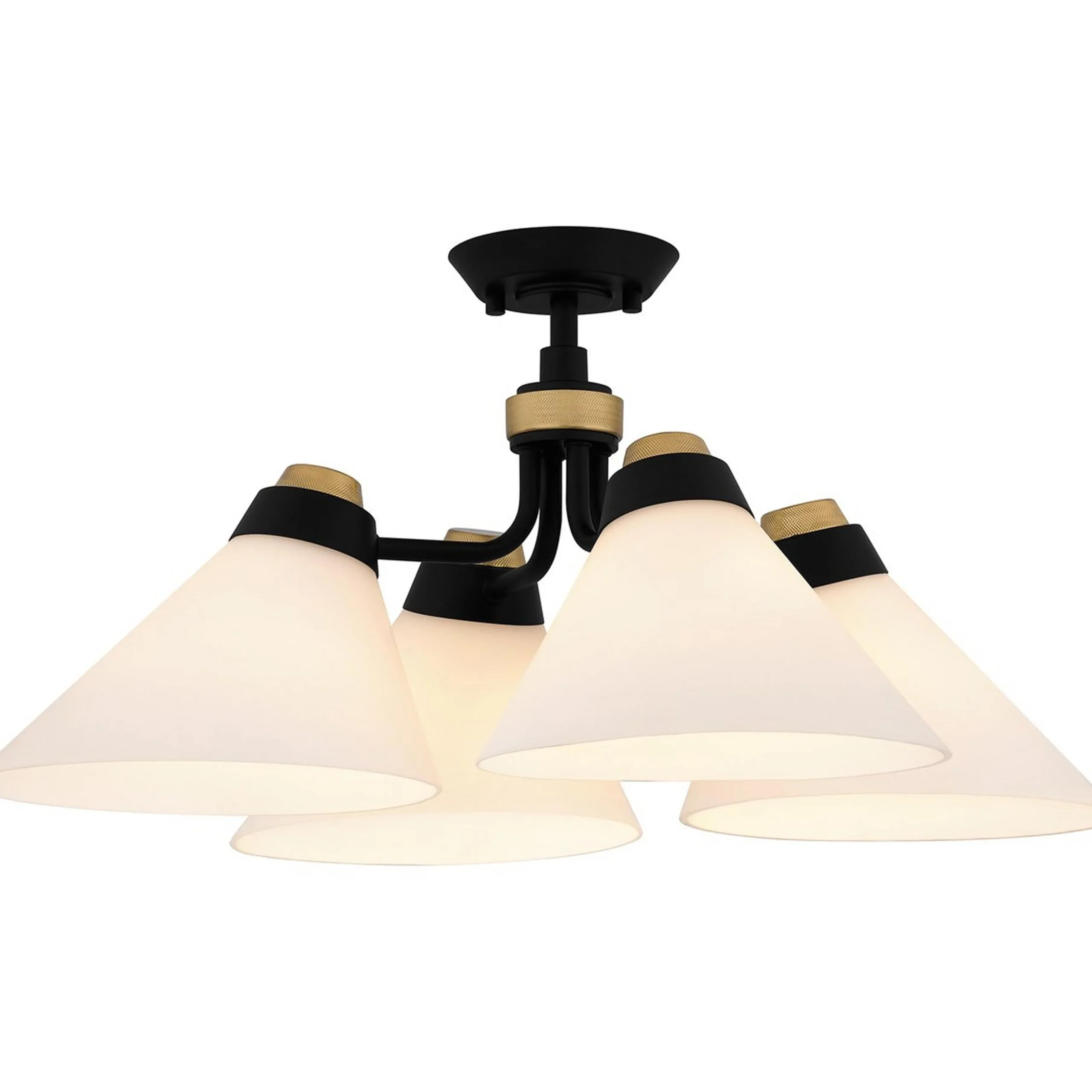 Quattor Opal Glass Convertible Ceiling Light