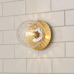 Quinn Bath Sconce - Clear Glass