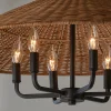 Rattan Shade Chandelier