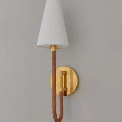 Rattan Swoop Sconce