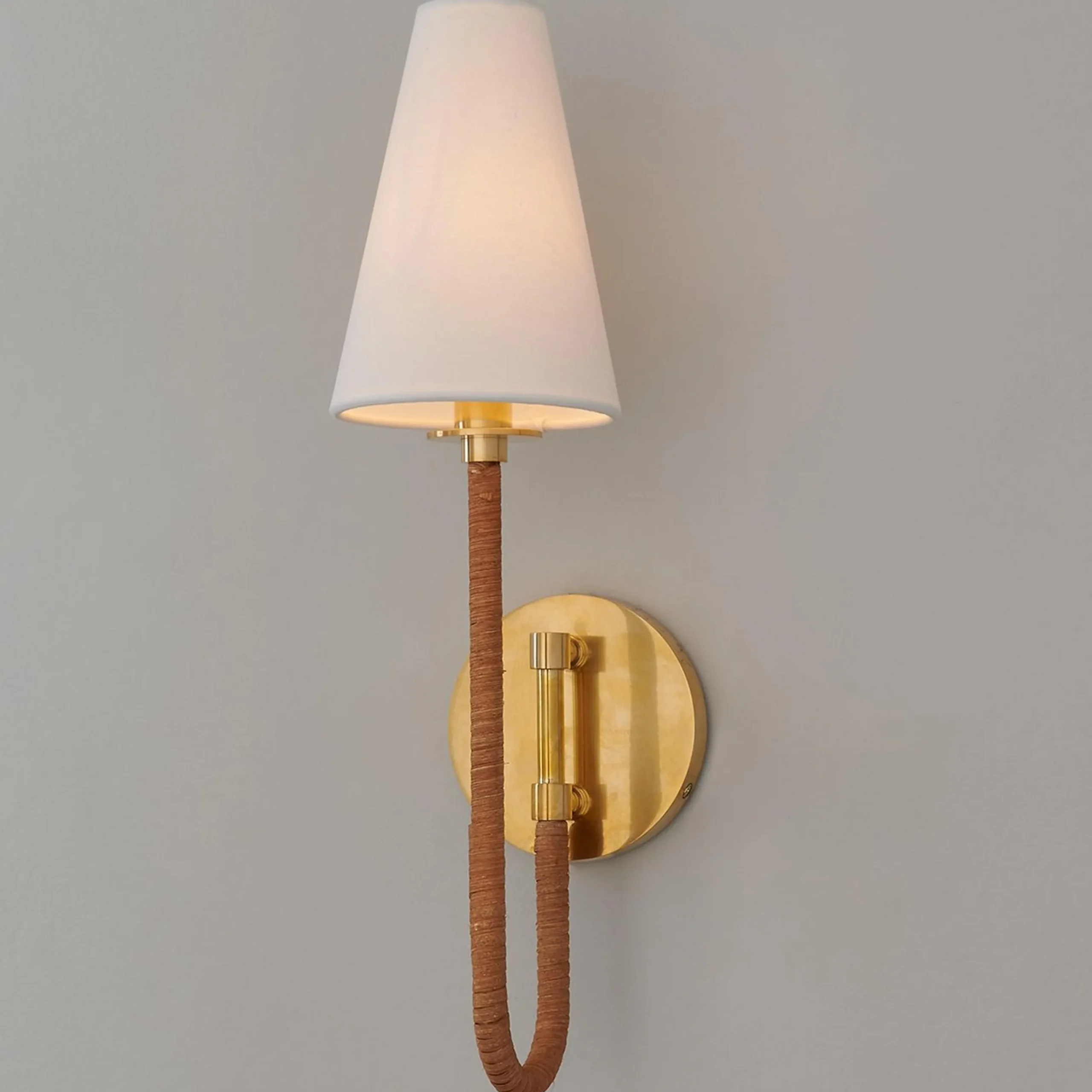 Rattan Swoop Sconce