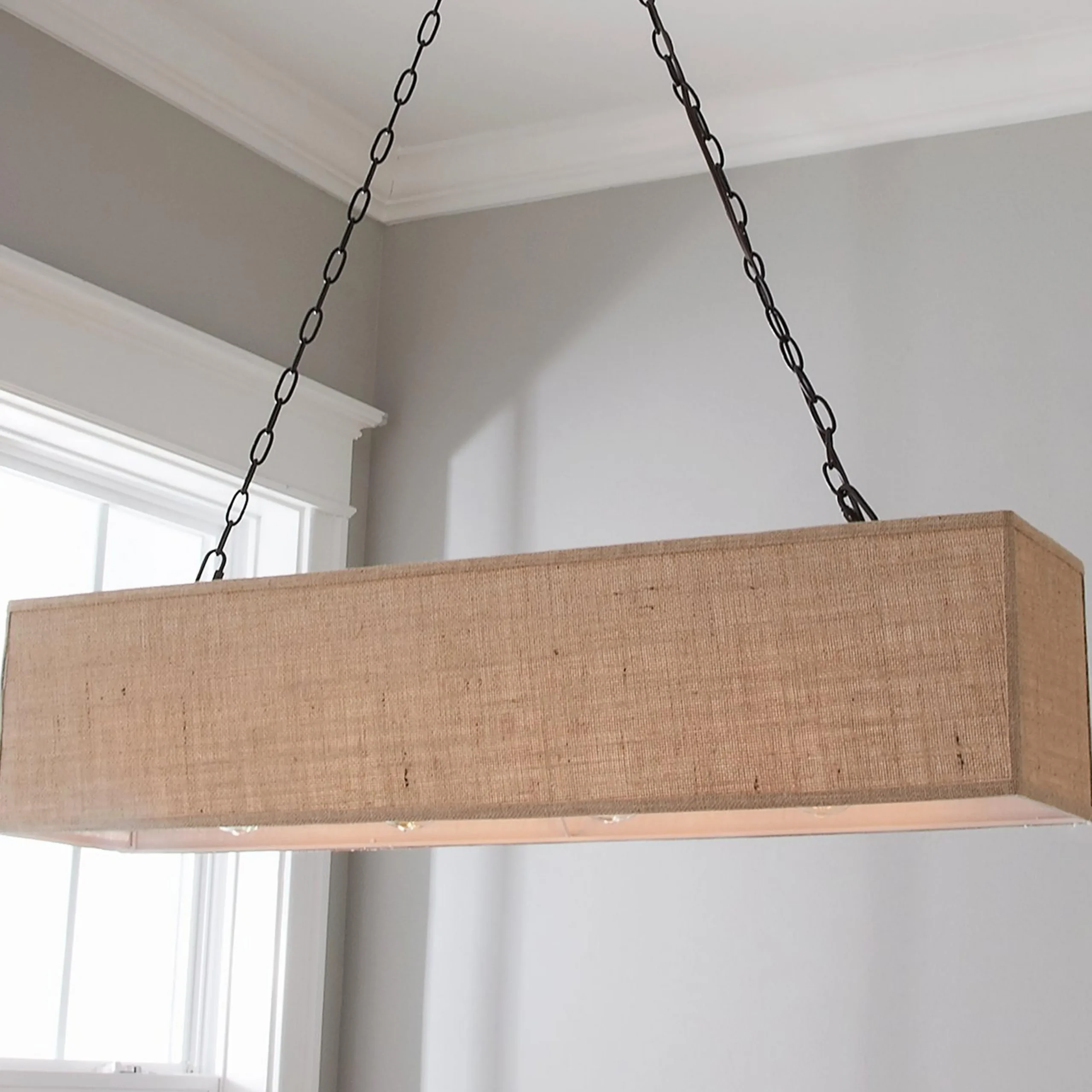 Rectangular Shade Island Chandelier
