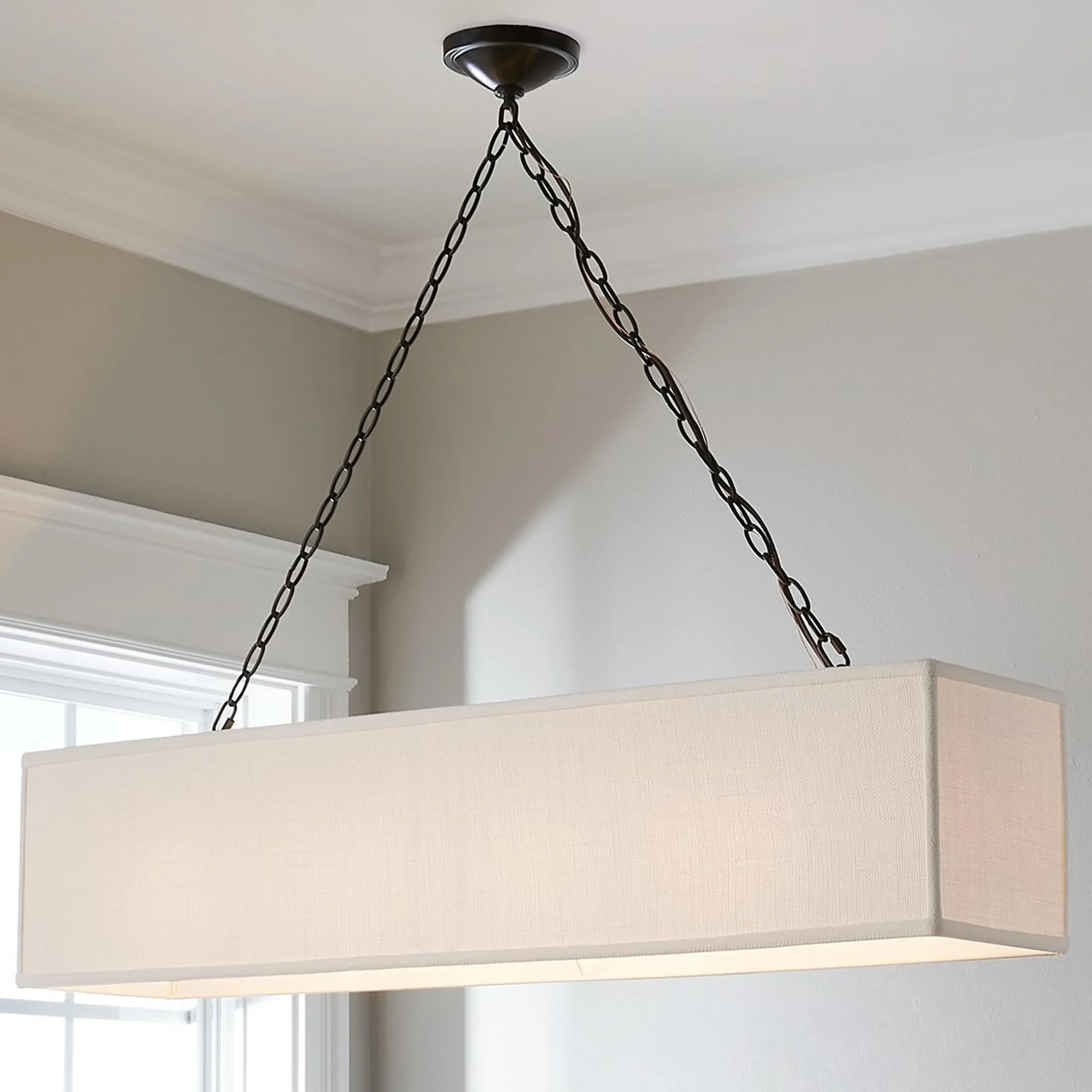 Rectangular Shade Island Chandelier