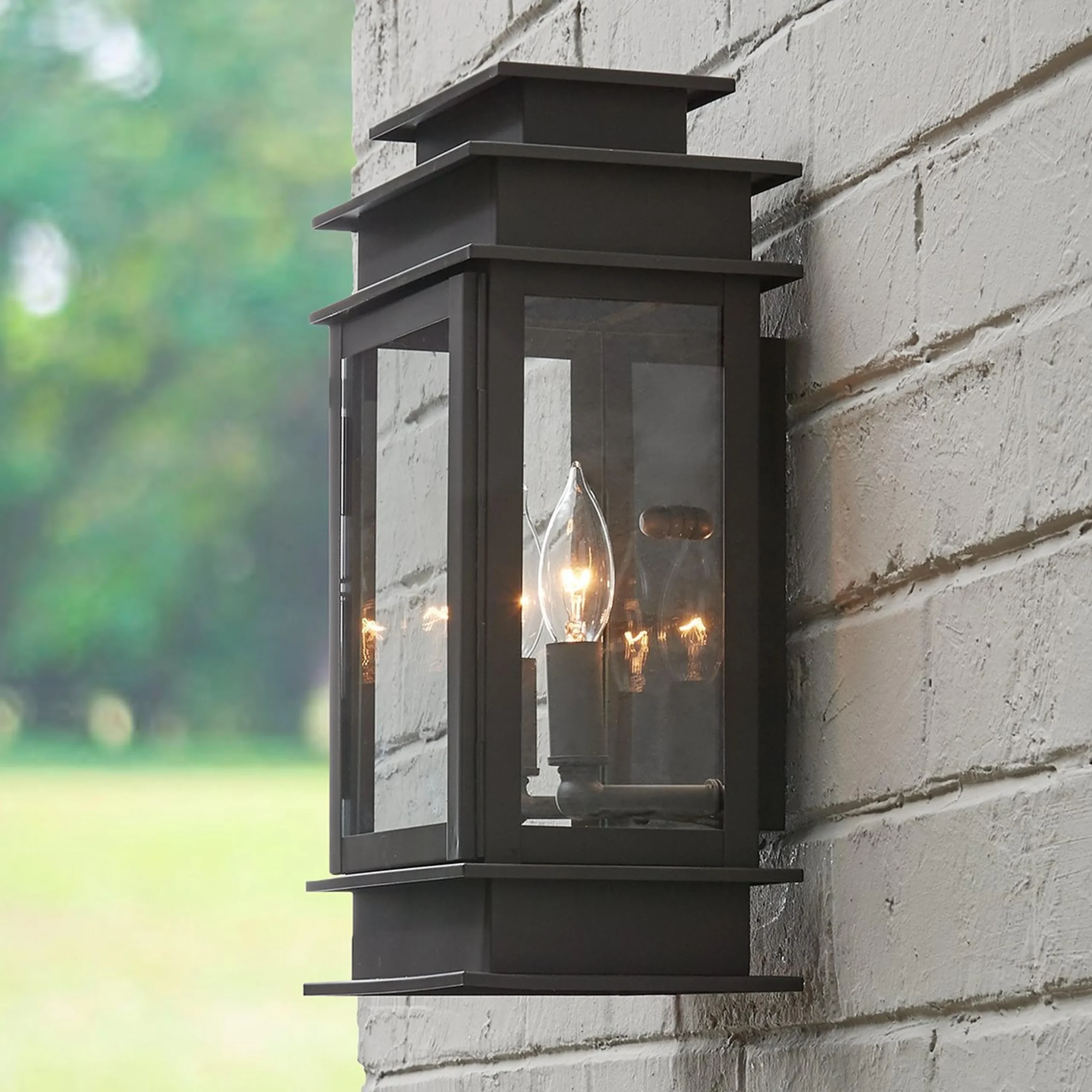 Rectangular Step Outdoor Sconce - Medium