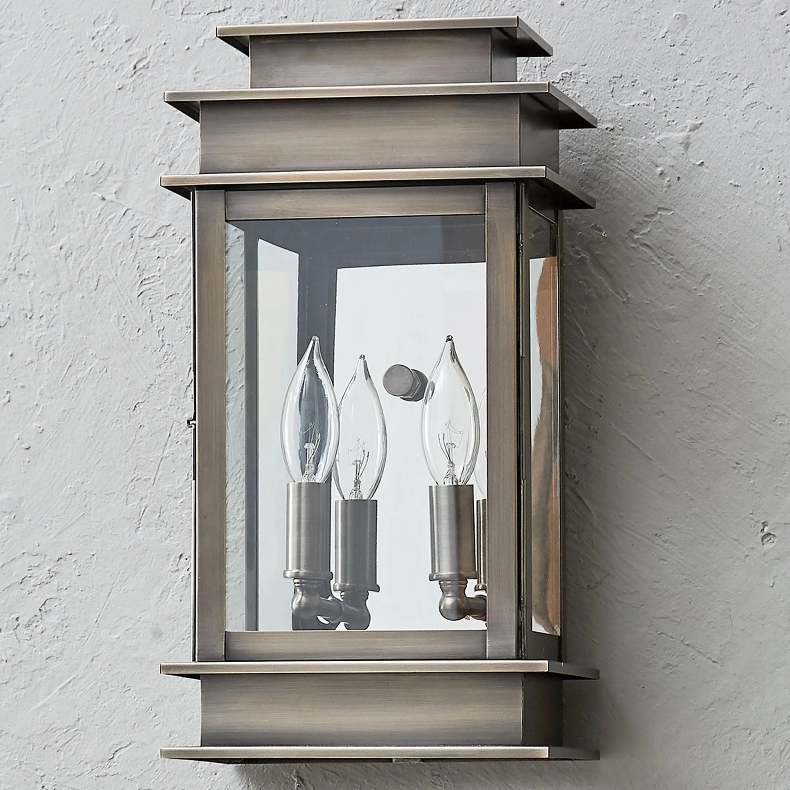 Rectangular Step Outdoor Sconce - Medium