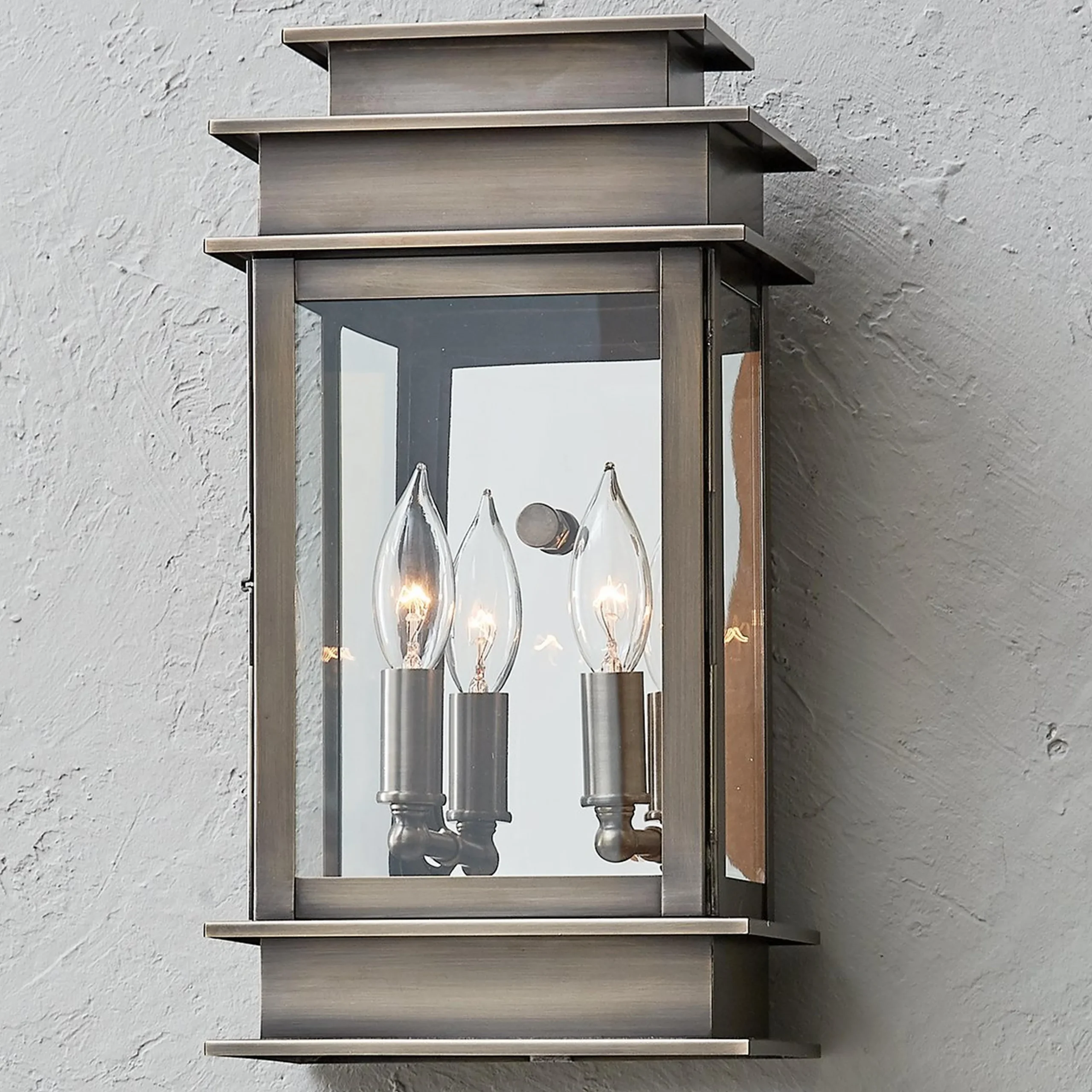 Rectangular Step Outdoor Sconce - Medium