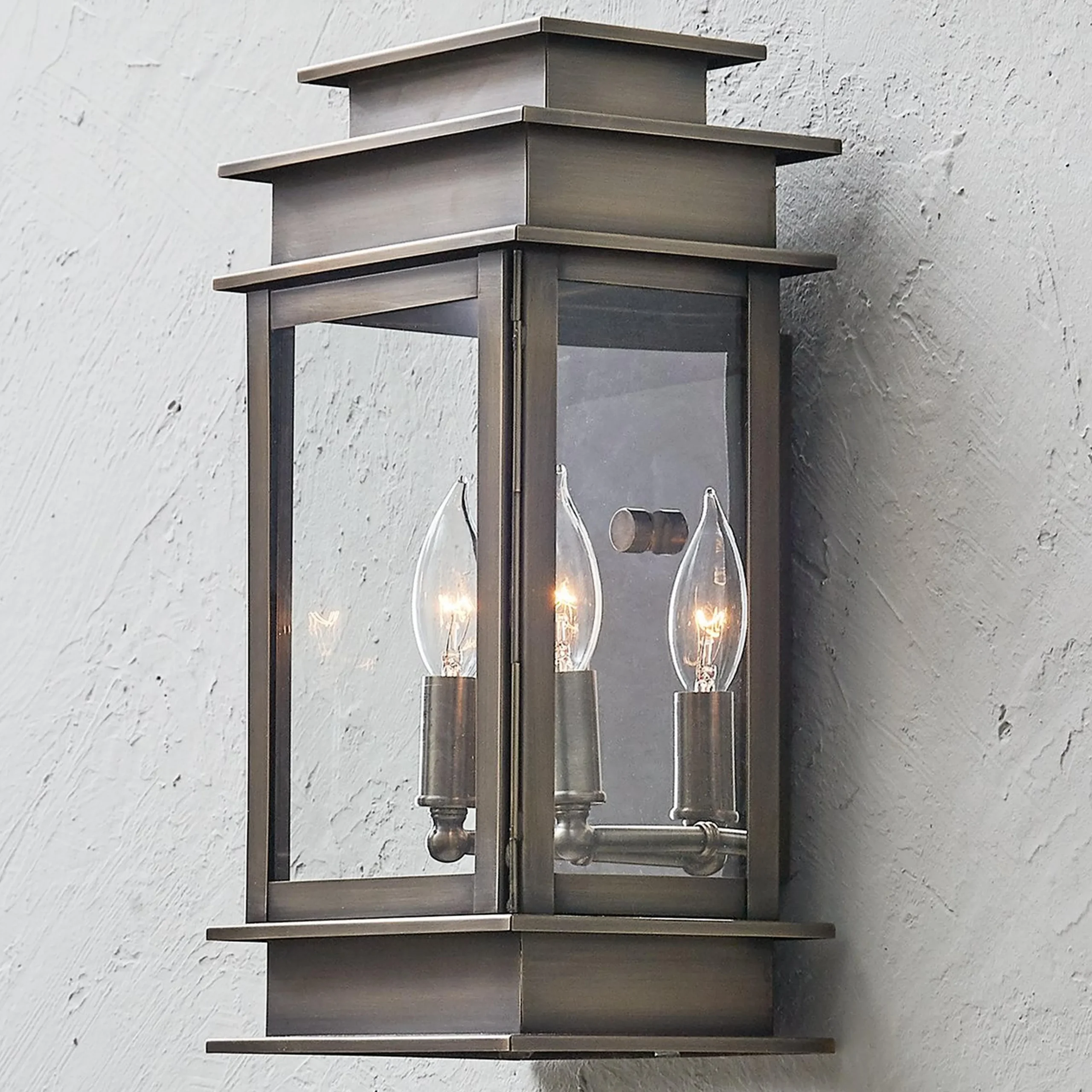 Rectangular Step Outdoor Sconce - Medium