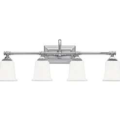Refined Classic Vanity Light - 4 Light - Opal Glass