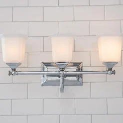 Refined Classic Vanity Light - 3 Light - Opal Glass