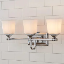 Refined Classic Vanity Light - 3 Light - Opal Glass