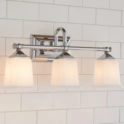 Refined Classic Vanity Light - 3 Light - Opal Glass