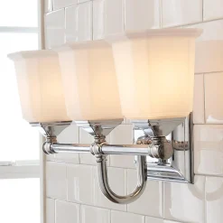 Refined Classic Vanity Light - 3 Light - Opal Glass