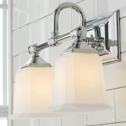 Refined Classic Vanity Light - 2 Light - Opal Glass