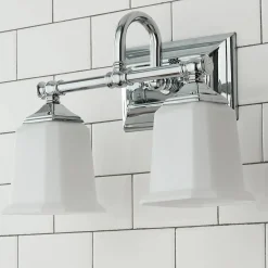 Refined Classic Vanity Light - 2 Light - Opal Glass
