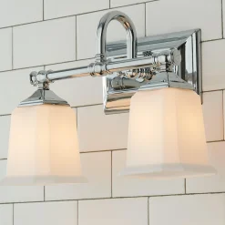 Refined Classic Vanity Light - 2 Light - Opal Glass