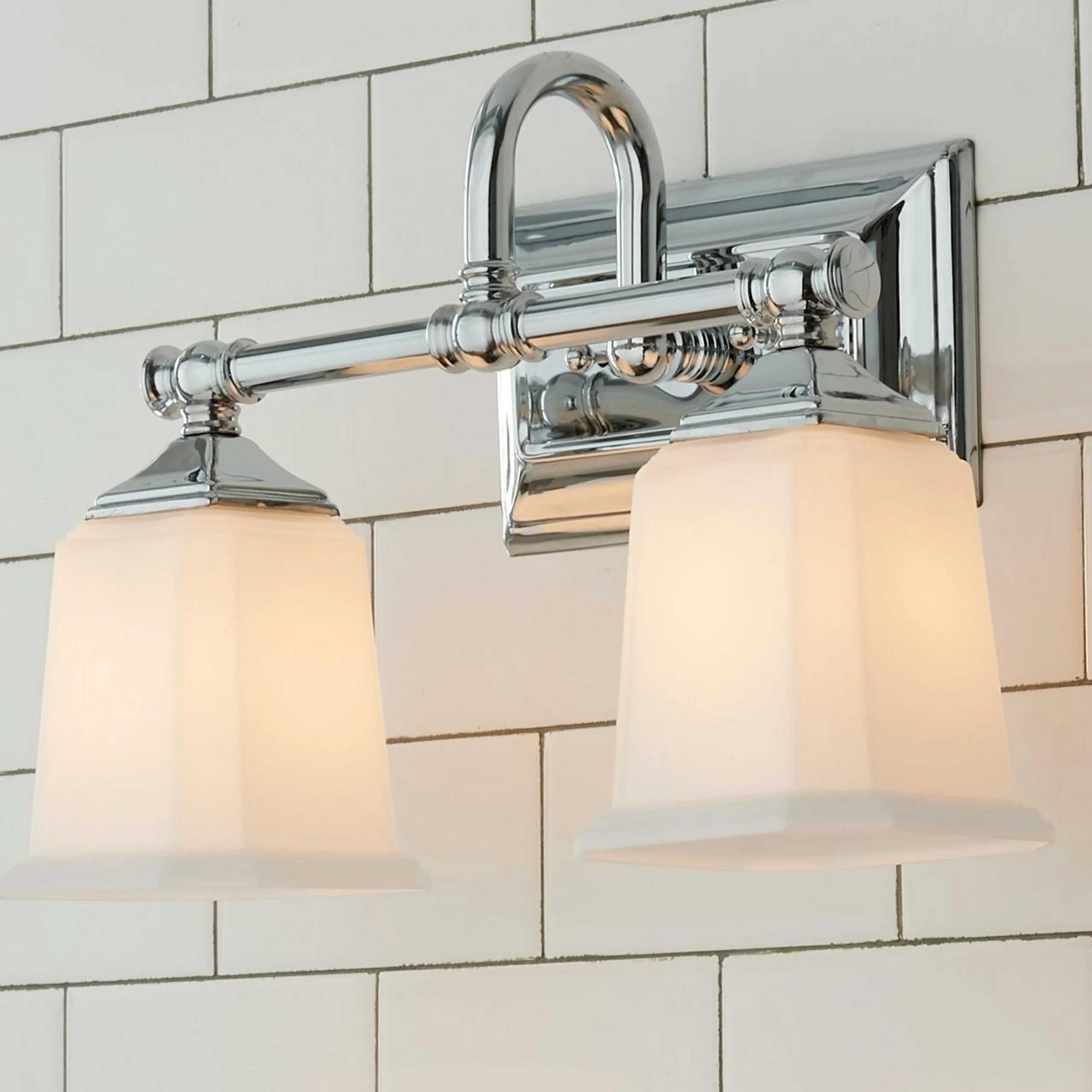 Refined Classic Vanity Light - 2 Light - Opal Glass