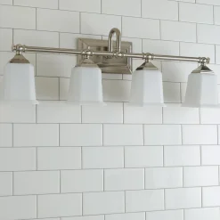 Refined Classic Vanity Light - 4 Light - Opal Glass
