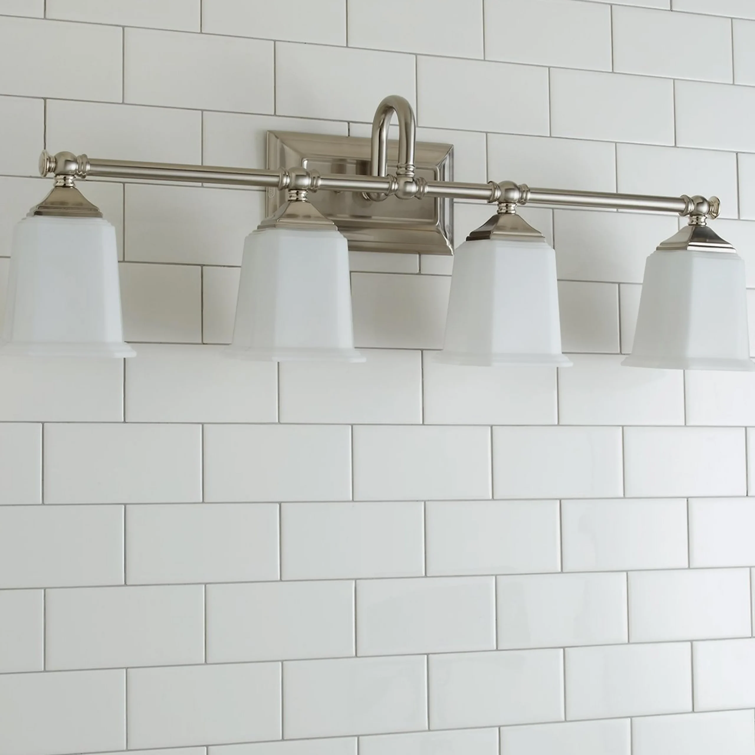 Refined Classic Vanity Light - 4 Light - Opal Glass