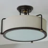 Refined Contemporary Textured Semi-Flush Ceiling Light