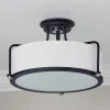 Refined Contemporary Textured Semi-Flush Ceiling Light