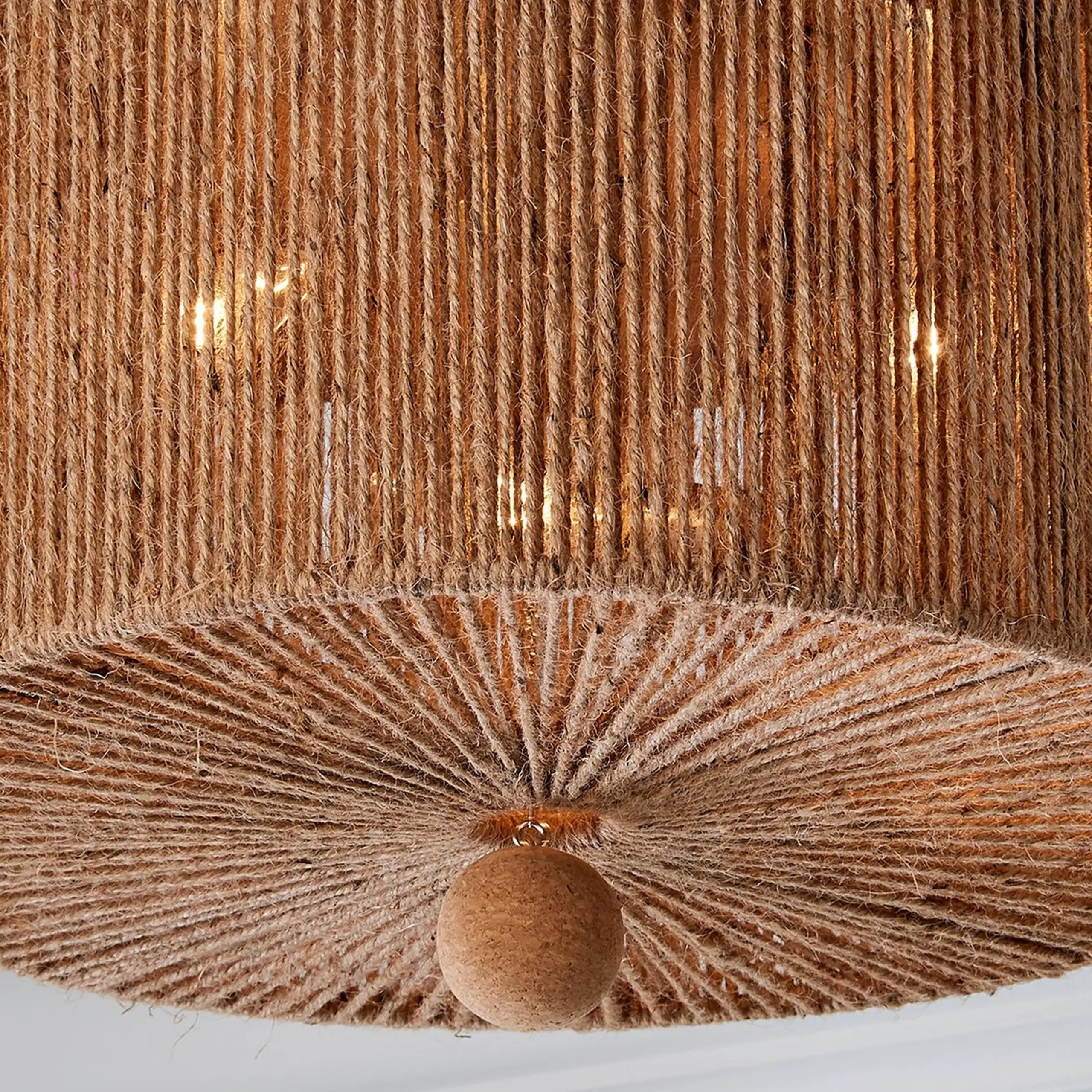 Refined Jute Drum Ceiling Light